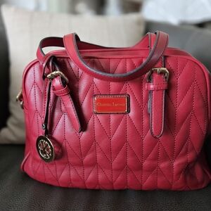 Christian Lacroix Vibrant Red Quilted Satchel